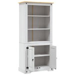 Vitrine Meksikansk Corona-Stil Furu Hvit 80X40X170 Cm