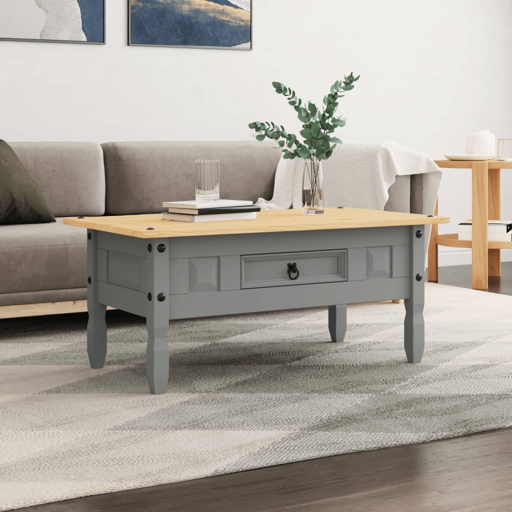 Salongbord Meksikansk Corona-Stil Furu 100X55X44 Cm Grå