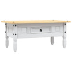Salongbord Meksikansk Corona-Stil Furu 100X55X44 Cm Hvit