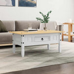 Salongbord Meksikansk Corona-Stil Furu 100X55X44 Cm Hvit