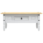 Salongbord Meksikansk Corona-Stil Furu 100X55X44 Cm Hvit