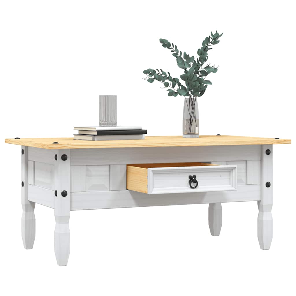 Salongbord Meksikansk Corona-Stil Furu 100X55X44 Cm Hvit
