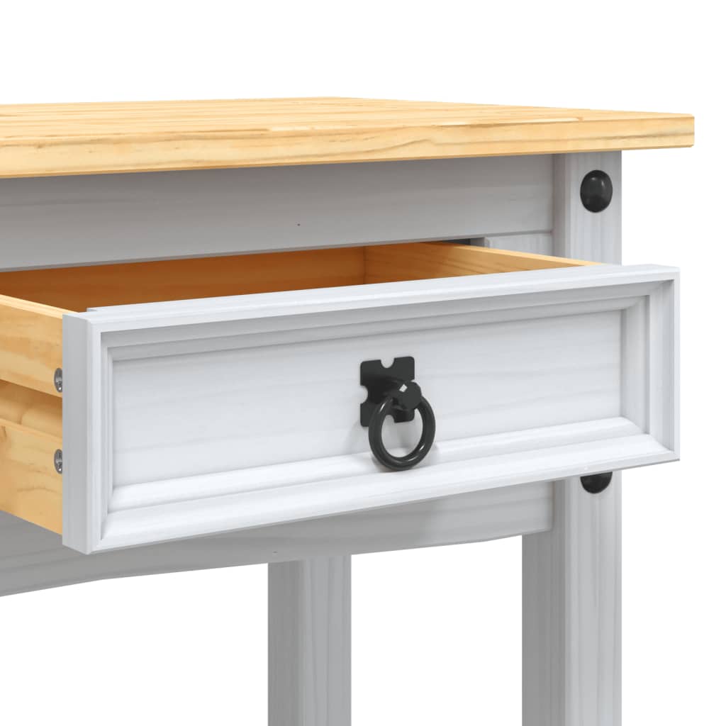 Konsollbord Meksikansk Corona-Stil Furu Hvit 90X34,5X73 Cm