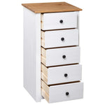 Skjenk Hvit 46X40X89 Cm Furu Panama Range