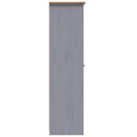 Garderobeskap 3 Dører Grå 118X50X171,5 Cm Furu Panama Range