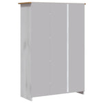 Garderobeskap 3 Dører Hvit 118X50X171,5 Cm Furu Panama Range