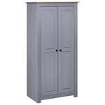 Garderobeskap Grå 80X50X171,5 Cm Heltre Furu Panama Range