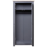 Garderobeskap Grå 80X50X171,5 Cm Heltre Furu Panama Range