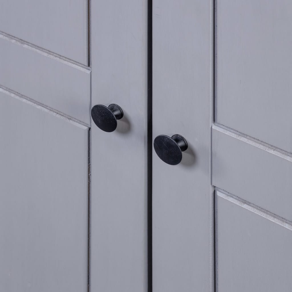 Garderobeskap Grå 80X50X171,5 Cm Heltre Furu Panama Range