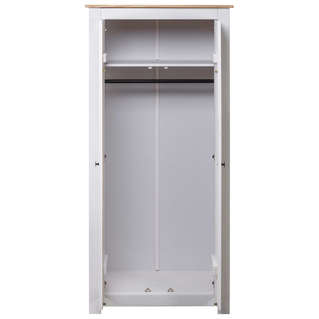 Garderobeskap Hvit 80X50X171,5 Cm Heltre Furu Panama Range