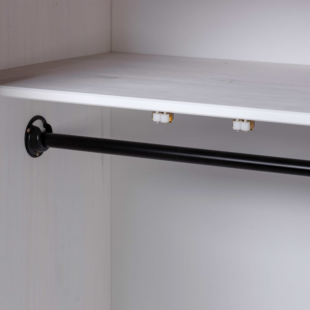 Garderobeskap Hvit 80X50X171,5 Cm Heltre Furu Panama Range