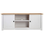 Tv-Benk Hvit 120X40X50 Cm Heltre Furu Panama Range