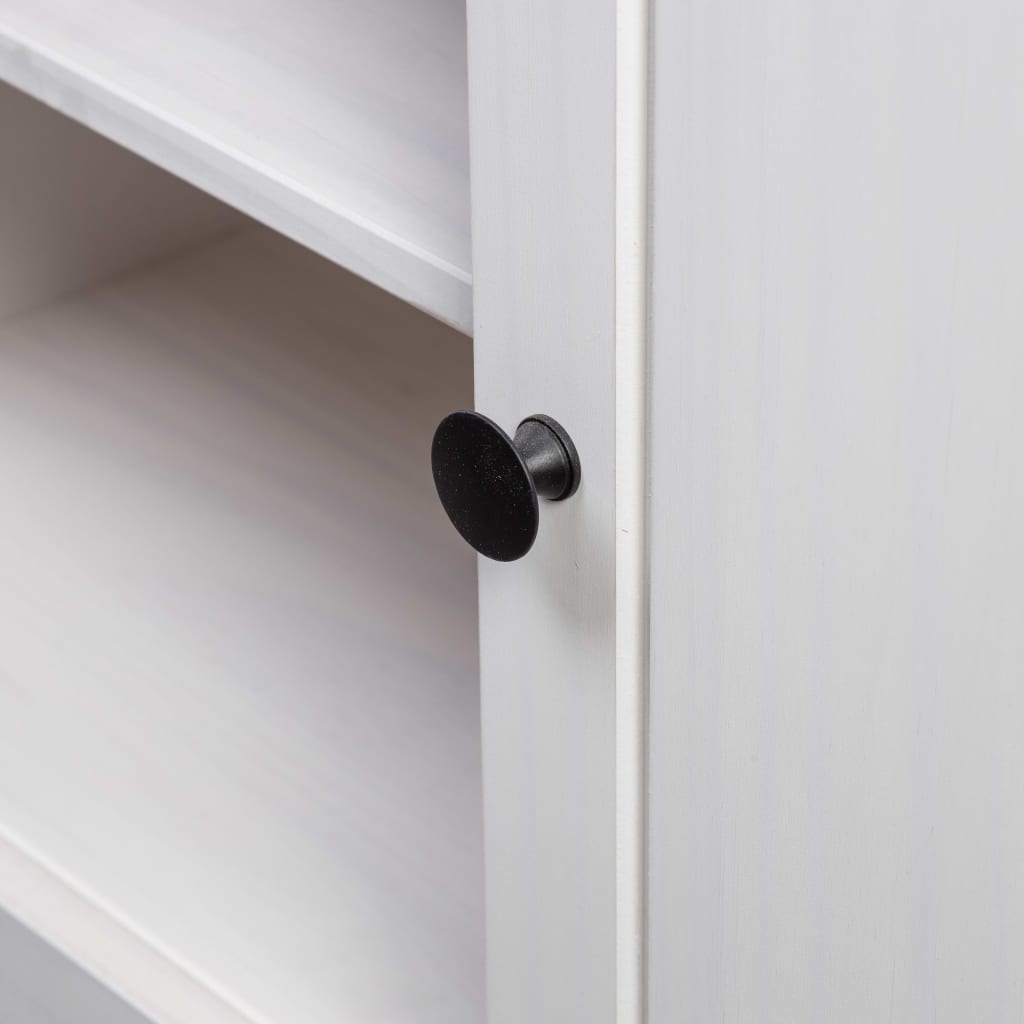 Tv-Benk Hvit 120X40X50 Cm Heltre Furu Panama Range