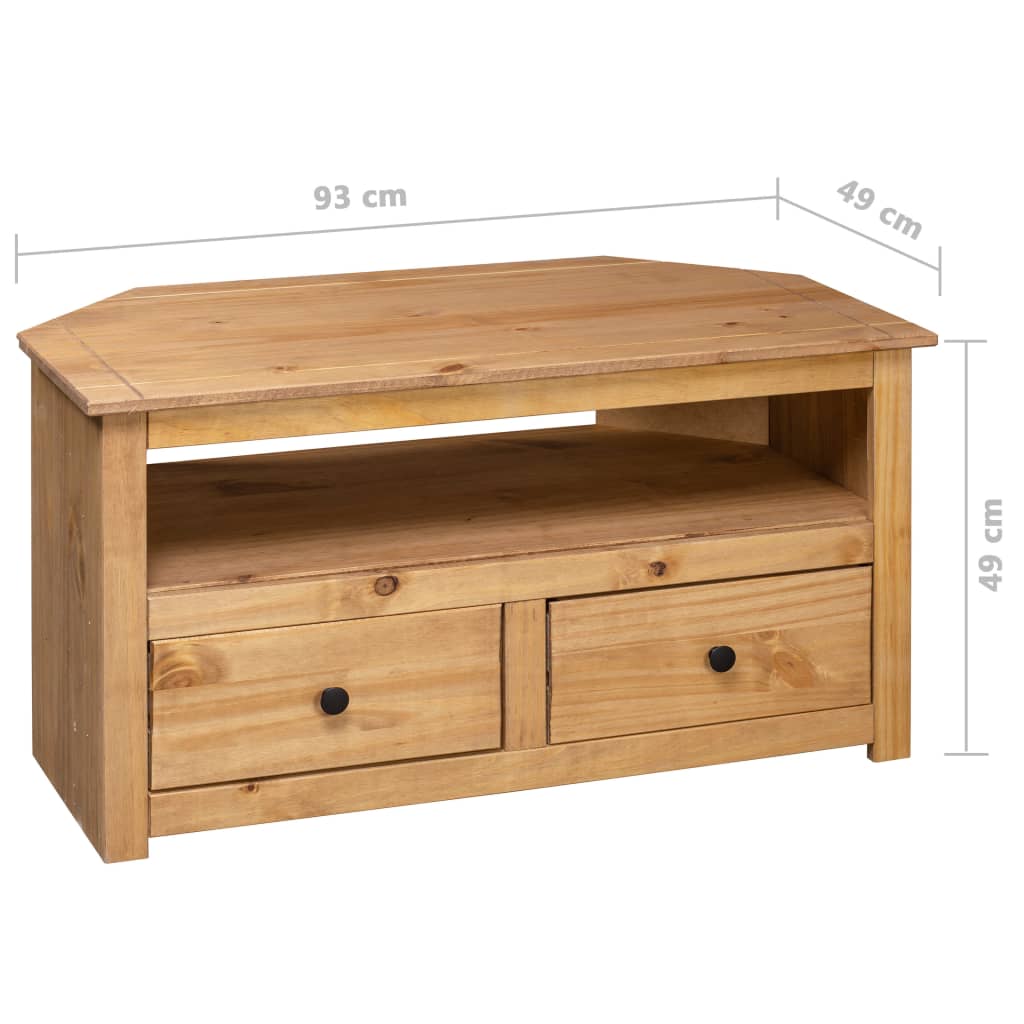 Tv-Hjørneskap 93X49X49 Cm Heltre Furu Panama Range