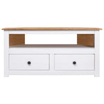 Tv-Hjørneskap Hvit 93X49X49 Cm Heltre Furu Panama Range