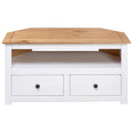 Tv-Hjørneskap Hvit 93X49X49 Cm Heltre Furu Panama Range