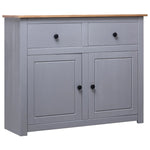 Skjenk Grå 93X40X80 Cm Heltre Furu Panama Range