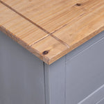 Skjenk Grå 93X40X80 Cm Heltre Furu Panama Range