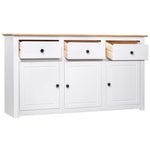 Skjenk Hvit 135X40X80 Cm Heltre Furu Panama Range