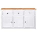 Skjenk Hvit 135X40X80 Cm Heltre Furu Panama Range