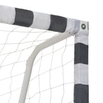 Fotballmål 300X160X90 Cm Metall Svart Og Hvit