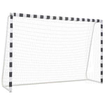 Fotballmål 300X200X90 Cm Metall Svart Og Hvit