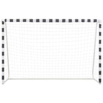Fotballmål 300X200X90 Cm Metall Svart Og Hvit
