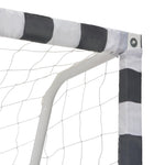 Fotballmål 300X200X90 Cm Metall Svart Og Hvit