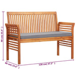 2-Seters Hagebenk Med Pute 120 Cm Heltre Akasie