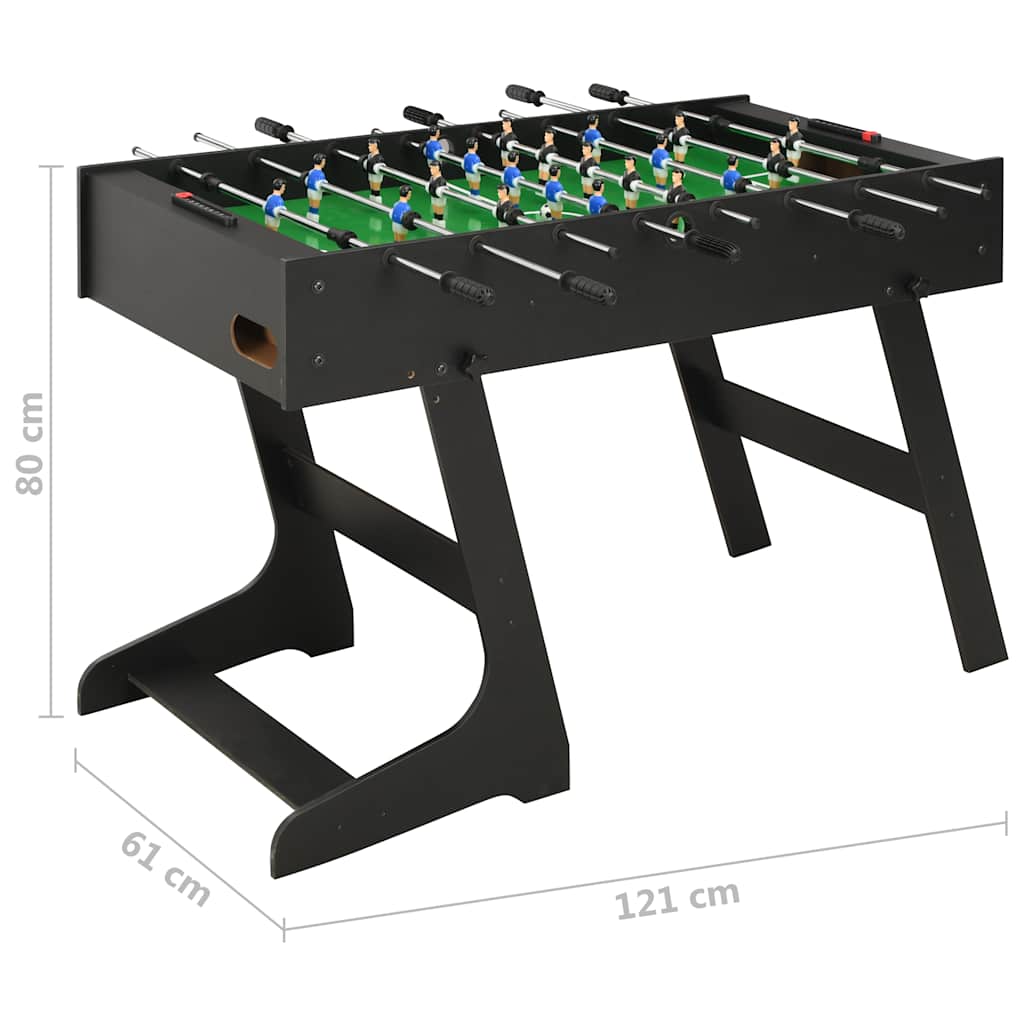 Sammenleggbart Fotballbord 121X61X80 Cm Svart