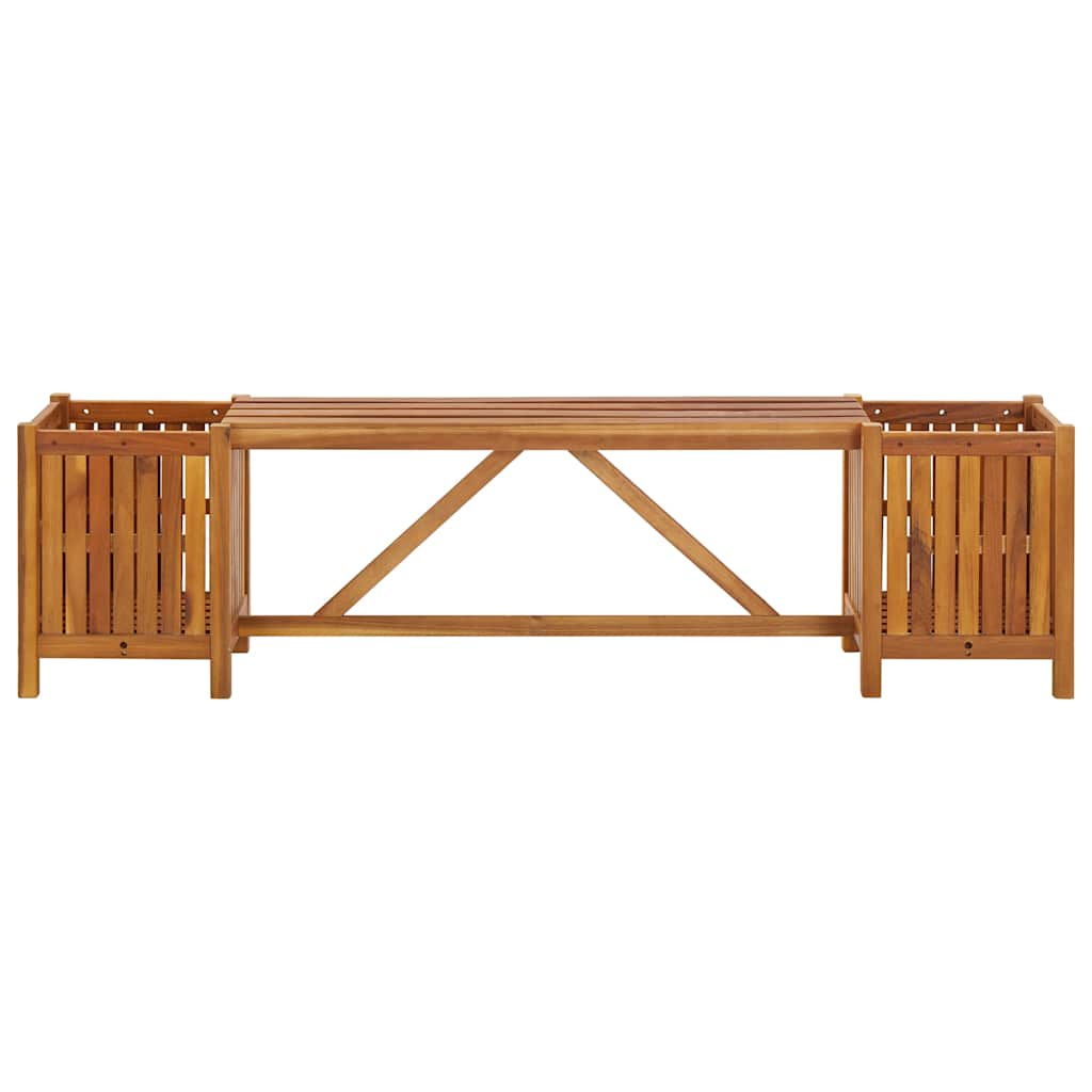 Hagebenk Med 2 Plantekasser 150X30X40 Cm Heltre Akasie