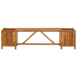 Hagebenk Med 2 Plantekasser 150X30X40 Cm Heltre Akasie