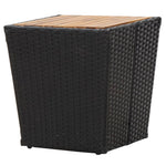 Tebord Svart 41,5X41,5X43 Cm Polyrotting Og Heltre Akasie