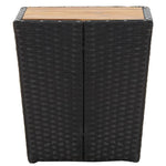 Tebord Svart 41,5X41,5X43 Cm Polyrotting Og Heltre Akasie