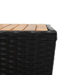 Tebord Svart 41,5X41,5X43 Cm Polyrotting Og Heltre Akasie