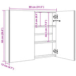 Led-Speilskap Til Bad 80X12,2X68 Cm