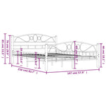 Sengeramme Hvit Metall 140X200 Cm