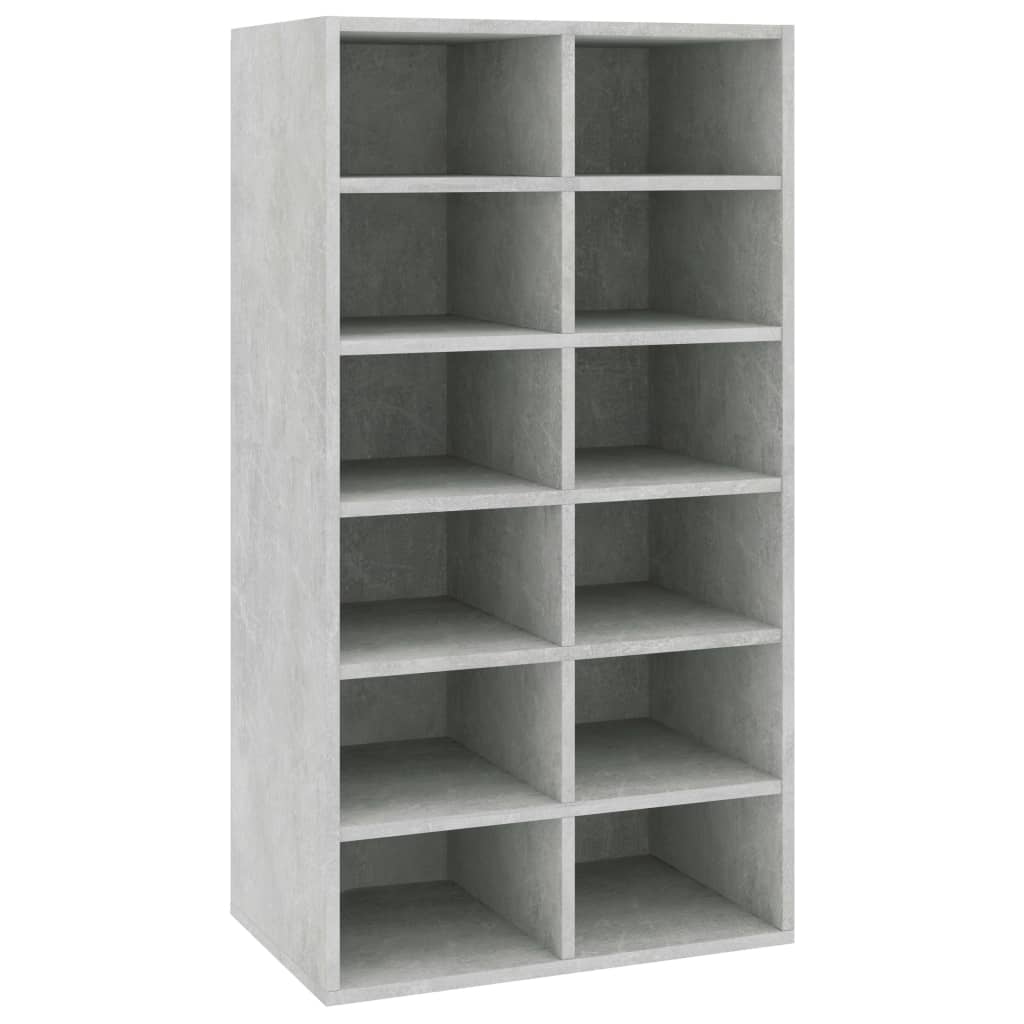 Skohylle Betonggrå 54X34X100,5 Cm Konstruert Tre