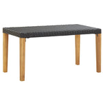 Hagebenk 120 Cm Svart Polyrotting Og Heltre Akasie