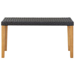 Hagebenk 120 Cm Svart Polyrotting Og Heltre Akasie