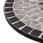 Mosaikkbistrobord Grå 60 Cm Keramikk