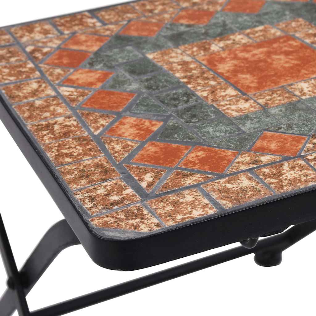Mosaikkbistrostoler 2 Stk Oransje/Grå