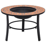 Bålfat Med Mosaikkmønster Terrakotta 68 Cm Keramikk