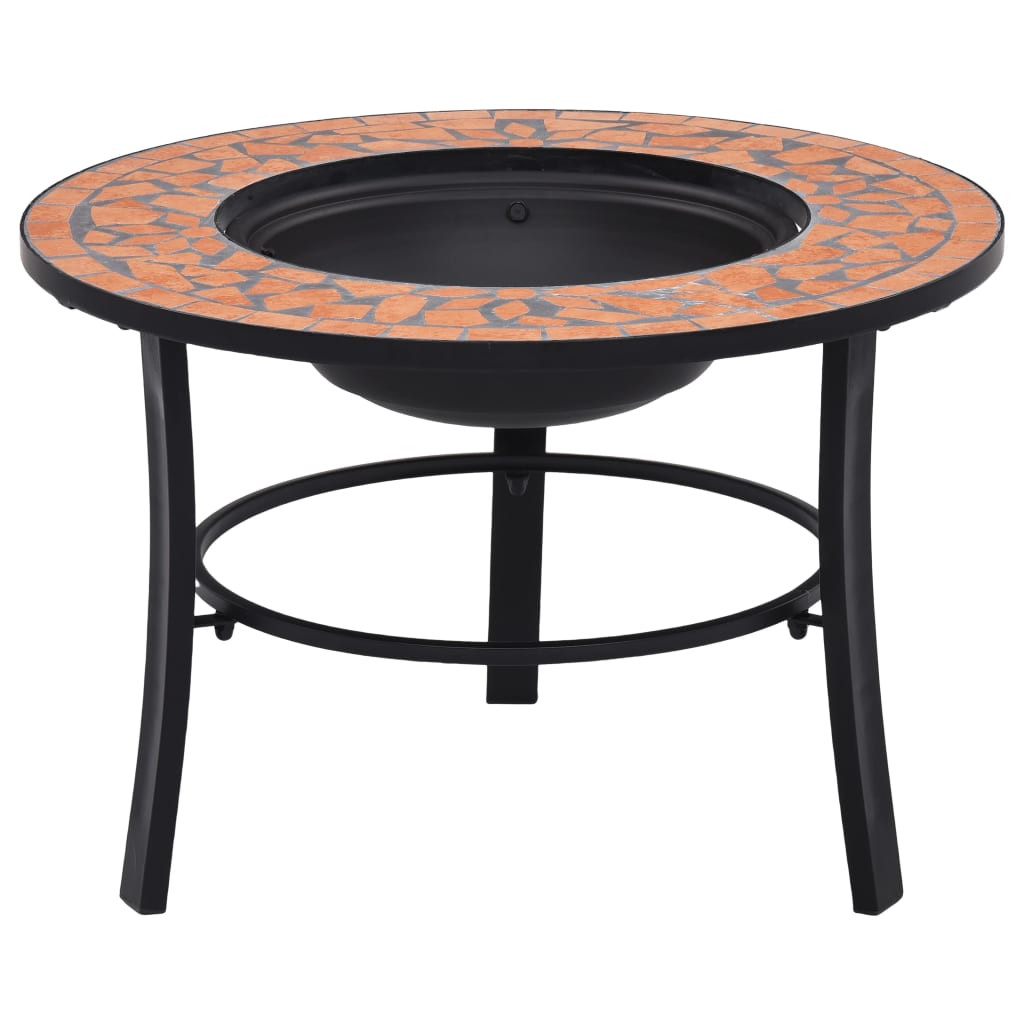 Bålfat Med Mosaikkmønster Terrakotta 68 Cm Keramikk