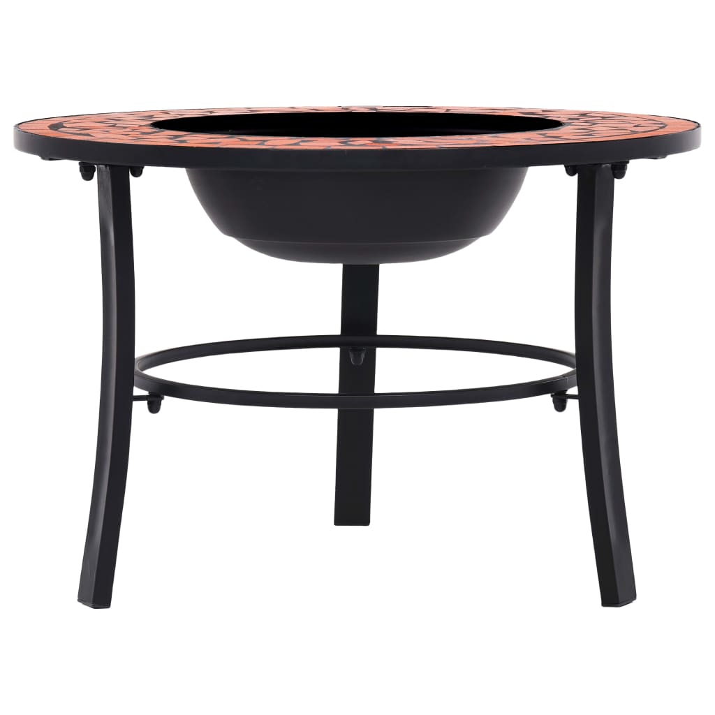 Bålfat Med Mosaikkmønster Terrakotta 68 Cm Keramikk