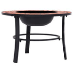 Bålfat Med Mosaikkmønster Terrakotta 68 Cm Keramikk