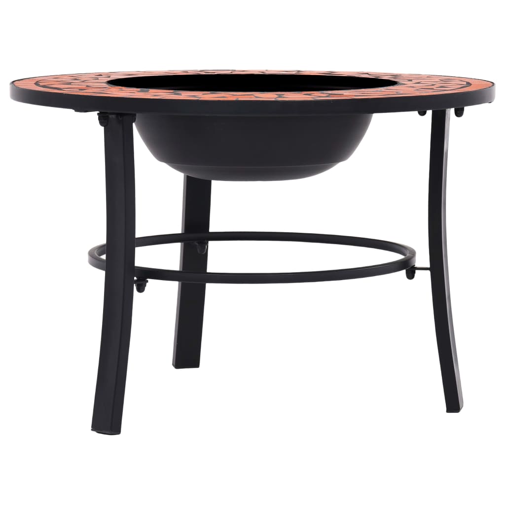 Bålfat Med Mosaikkmønster Terrakotta 68 Cm Keramikk