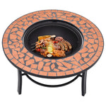 Bålfat Med Mosaikkmønster Terrakotta 68 Cm Keramikk