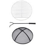 Bålfatbord Mosaikk Svart Og Hvit 68 Cm Keramikk