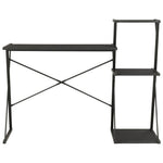 Skrivebord Med Hylle Svart 116X50X93 Cm